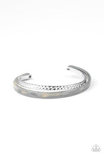 Load image into Gallery viewer, HAUTE On The Trail Paparazzi Acrylic Cuff Bracelet - Silver
