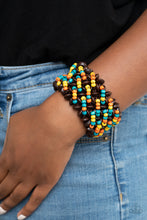 Load image into Gallery viewer, Cozy in Cozumel Paparazzi Wood Bracelet - Multi
