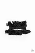 Load image into Gallery viewer, Homespun Hardware Paparazzi Macramé Bracelet  - Black
