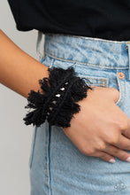 Load image into Gallery viewer, Homespun Hardware Paparazzi Macramé Bracelet  - Black
