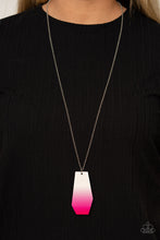 Load image into Gallery viewer, Watercolor Skies Paparazzi Wood Necklace - Pink
