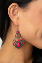 Load image into Gallery viewer, Palm Tree Tiaras Paparazzi Earring - Pink
