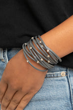 Load image into Gallery viewer, Fearlessly Layered Paparazzi Bracelet - Silver Magnetic
