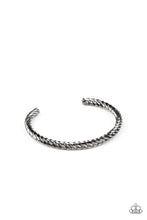 Load image into Gallery viewer, Mach Speed Paparazzi Men's Cuff Bracelet - Black - Gunmetal
