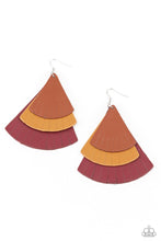 Load image into Gallery viewer, Huge Fanatic Paparazzi Leather Earring - Multi
