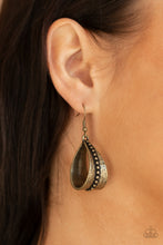 Load image into Gallery viewer, STIRRUP Some Trouble Paparazzi Earring - Brass
