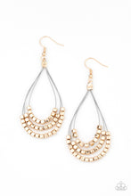 Load image into Gallery viewer, Off The Blocks Shimmer Paparazzi Earring - Gold
