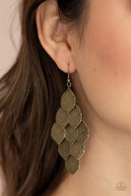 Load image into Gallery viewer, Loud and Leafy Paparazzi Earring - Brass

