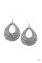 Load image into Gallery viewer, Flirtatiously Flourishing Paparazzi Earring - Silver
