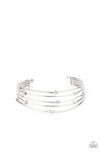 Load image into Gallery viewer, Face The METALLIC Music Paparazzi Cuff Bracelet - Silver
