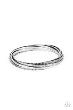 Load image into Gallery viewer, Trending in Tread Paparazzi Bangle Bracelet - Silver

