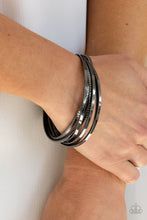 Load image into Gallery viewer, Trending in Tread Paparazzi Bangle Bracelet  - Black - Gunmetal
