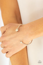 Load image into Gallery viewer, Romantically Rustic Paparazzi Cuff Heart Bracelet  - White

