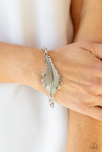 Load image into Gallery viewer, Rustic Roost Paparazzi Feather Bracelet  - Silver
