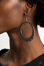 Load image into Gallery viewer, Bodaciously Blooming Paparazzi Earring - Black

