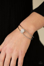 Load image into Gallery viewer, GLOW No Mercy Paparazzi Cuff Bracelet  - White
