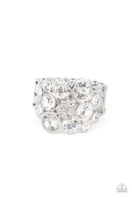 Load image into Gallery viewer, Bubbling Bravado Paparazzi Ring - White

