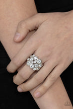 Load image into Gallery viewer, Bubbling Bravado Paparazzi Ring - White
