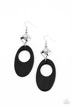 Load image into Gallery viewer, Retro Reveal Paparazzi Wood Earring - Black
