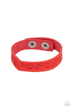 Load image into Gallery viewer, Follow The Wildflowers Paparazzi Leather Urban Bracelet  - Red
