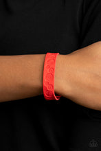 Load image into Gallery viewer, Follow The Wildflowers Paparazzi Leather Urban Bracelet  - Red
