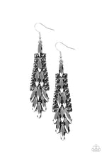 Load image into Gallery viewer, Crown Heiress Paparazzi Earring - Silver - Hematite
