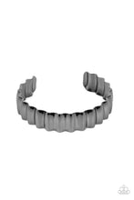Load image into Gallery viewer, Across The HEIR-Waves Paparazzi Cuff Bracelet  - Black - Gunmetal
