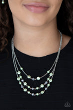 Load image into Gallery viewer, Let The Record GLOW Paparazzi Necklace - Green
