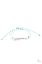 Load image into Gallery viewer, To Live, To Learn, To Love Paparazzi Urban Inspirational Pullcord Bracelet - Blue

