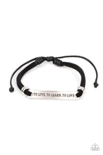 Load image into Gallery viewer, To Live, To Learn, To Love Paparazzi Inspirational Bracelet  - Black
