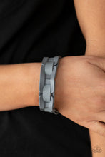 Load image into Gallery viewer, Garage Band Grunge Paparazzi Urban Leather Bracelet - Silver

