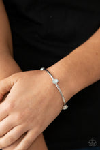 Load image into Gallery viewer, Gleam-Getter Paparazzi Bangle Bracelet - White - Opal
