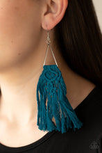 Load image into Gallery viewer, Modern Day Macrame Paparazzi Earring - Blue
