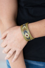 Load image into Gallery viewer, Cliff Glyphs Paparazzi Urban Leather Snap Bracelet   - Multi
