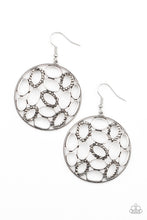 Load image into Gallery viewer, Watch OVAL Me Paparazzi Earring - Silver - Hematite

