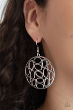 Load image into Gallery viewer, Watch OVAL Me Paparazzi Earring - Silver - Hematite
