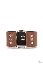 Load image into Gallery viewer, Moto Mayhem Paparazzi Leather Urban Bracelet - Brown
