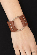 Load image into Gallery viewer, Moto Mayhem Paparazzi Leather Urban Bracelet - Brown
