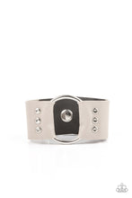 Load image into Gallery viewer, Moto Mayhem Paparazzi Leather Urban Bracelet  - Silver
