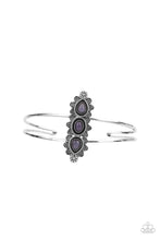 Load image into Gallery viewer, Fairytale Flowerbeds Paparazzi Cuff Bracelet - Purple
