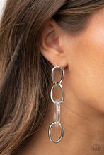 Load image into Gallery viewer, Talk In Circles Paparazzi Post Earring - White
