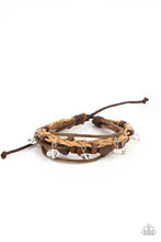 Load image into Gallery viewer, Run The Rapids Paparazzi Leather Urban Pull Cord Bracelet - Brown

