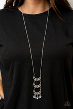 Load image into Gallery viewer, Half-Moon Child Paparazzi Necklace - Silver

