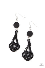 Load image into Gallery viewer, Twisted Torrents Paparazzi Wood Earring - Black

