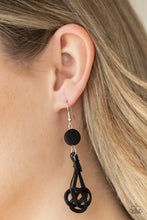 Load image into Gallery viewer, Twisted Torrents Paparazzi Wood Earring - Black
