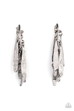 Load image into Gallery viewer, Pursuing The Plumes Paparazzi Post Earring - Black - Gunmetal
