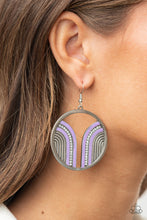 Load image into Gallery viewer, Delightfully Deco Paparazzi Earring - Purple
