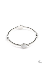 Load image into Gallery viewer, Dewdrop Dancing Paparazzi Bangle Bracelet - White
