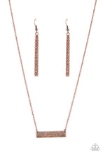 Load image into Gallery viewer, Living The Mom Life Paparazzi Family Heart Beat Necklace - Copper
