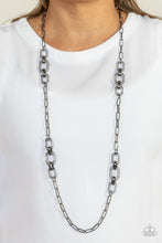 Load image into Gallery viewer, Have I Made Myself Clear? Paparazzi Necklace - Black - Gunmetal
